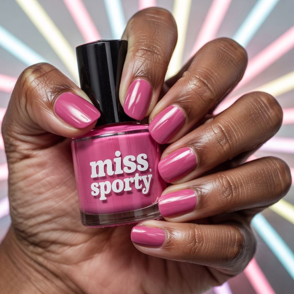 Kobieta nakłada lakier