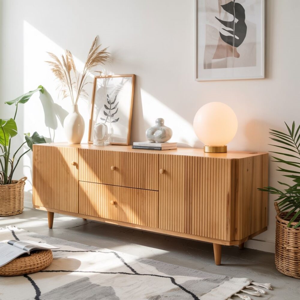 Komoda ryflowana nowoczesna