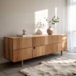 Komoda ryflowana w sypialni