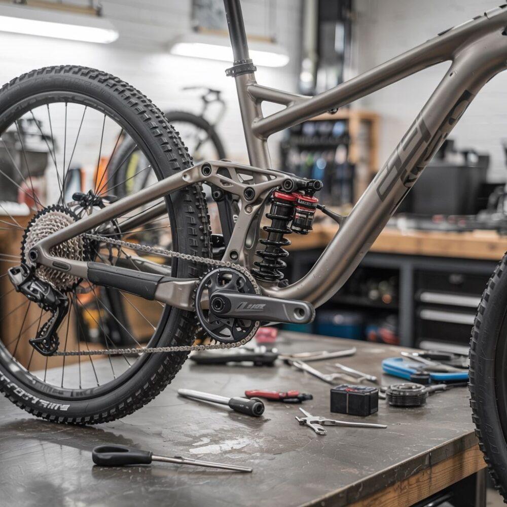 Mechanik serwisuje rower