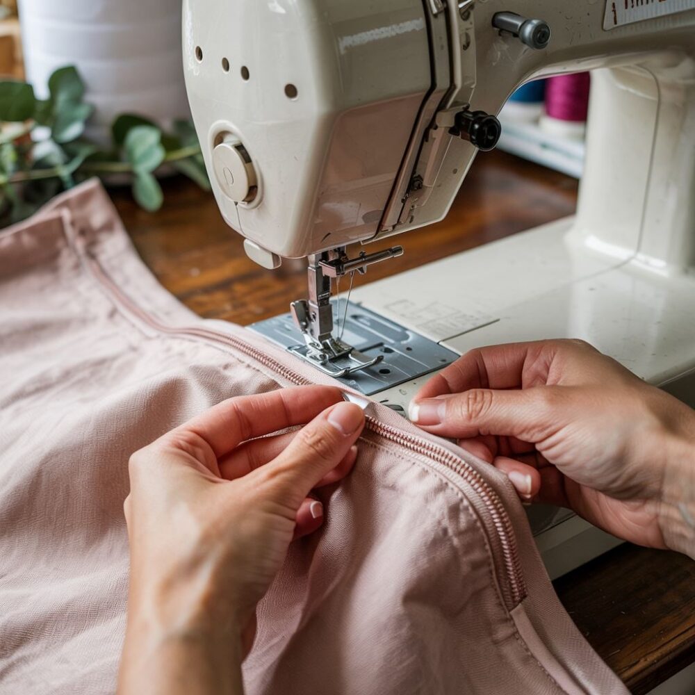 Zamek wszywany do poszewki