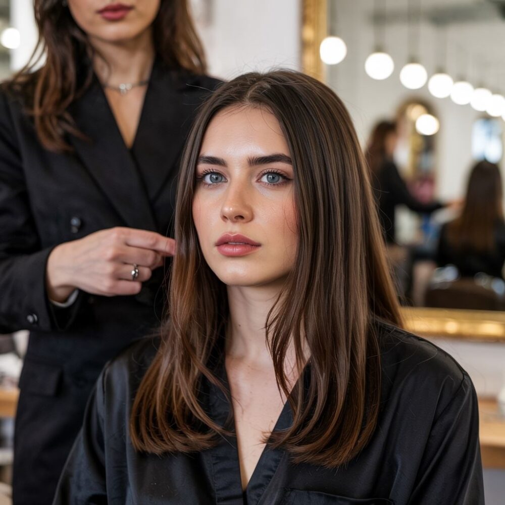 fryzura do pociągłej twarzy