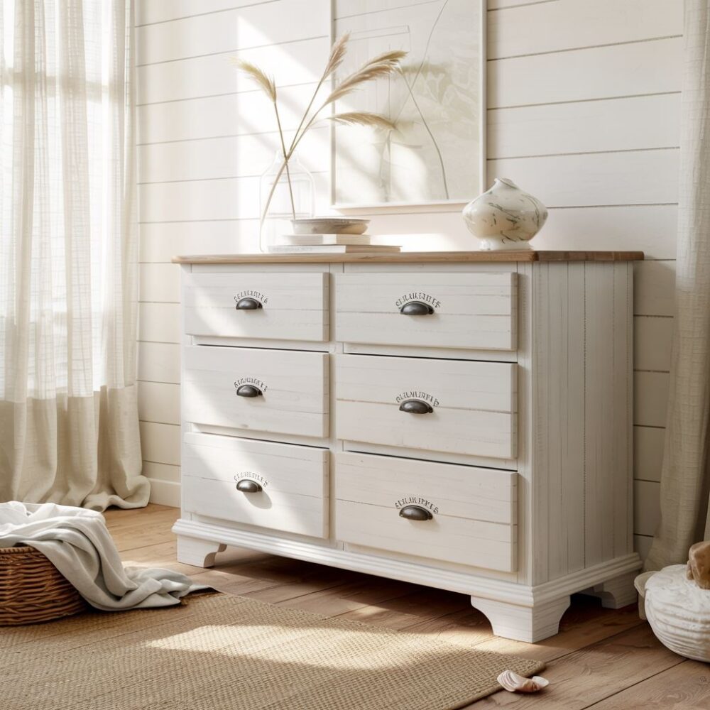 komoda w jasnym wnętrzu