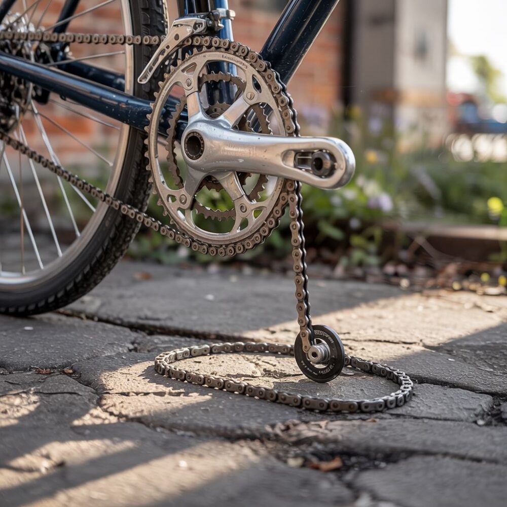 łańcuch spada z zębatki