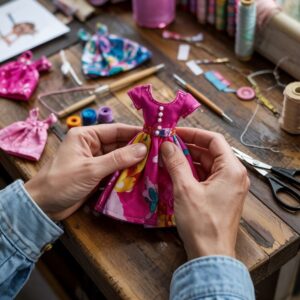 materiały do szycia lalki