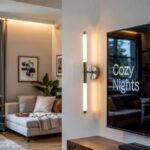 nowoczesny salon z kinkietami