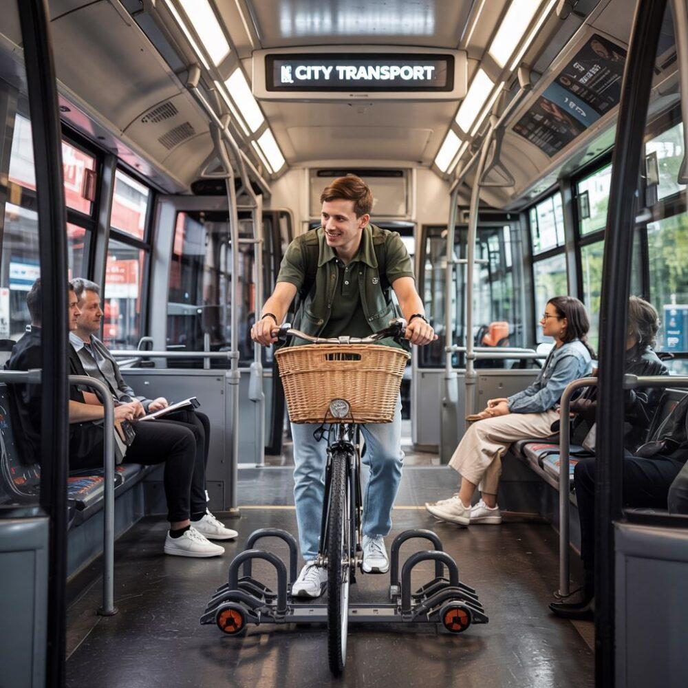pasażer z rowerem
