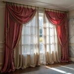 podwójne firanki na karniszu