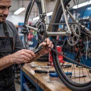 pomiar długości łańcucha rowerowego