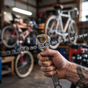 ręka napinająca łańcuch