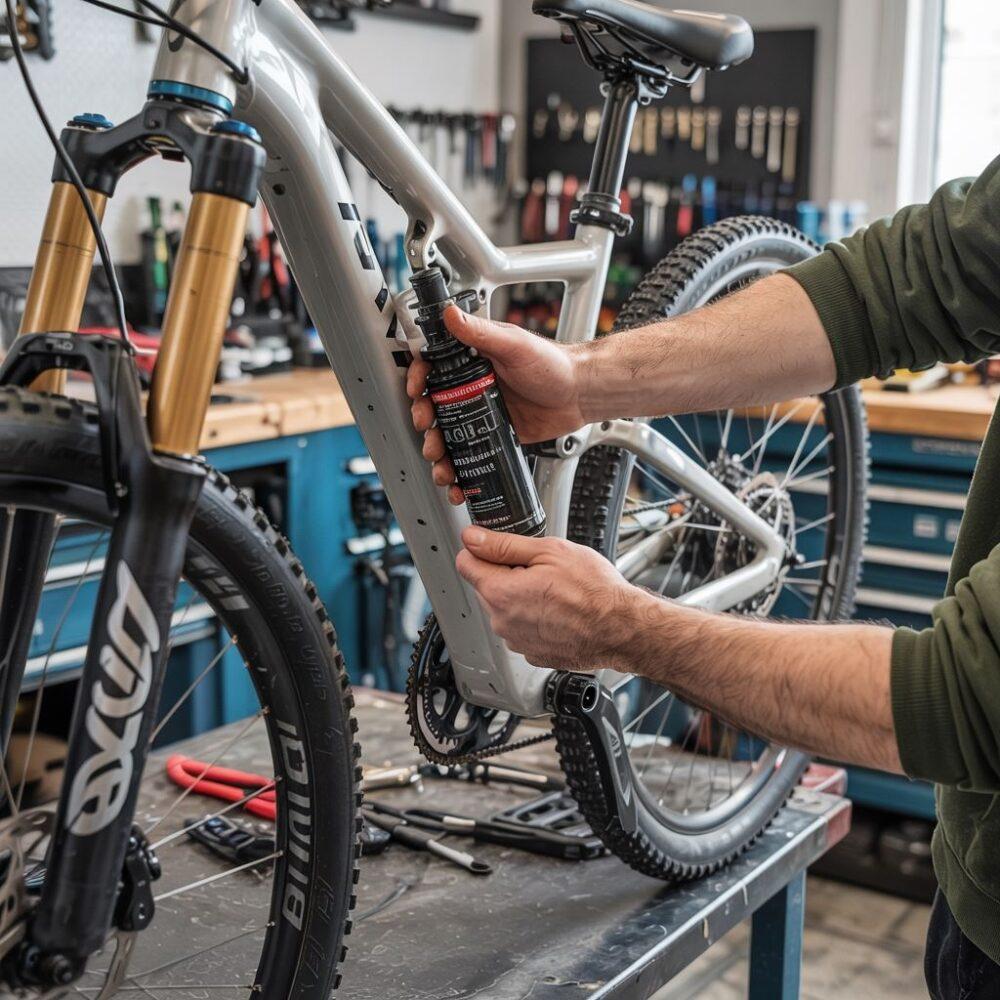 smarowanie amortyzatora rowerowego