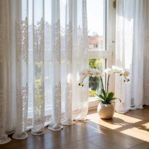 świeżo wybielone firanki
