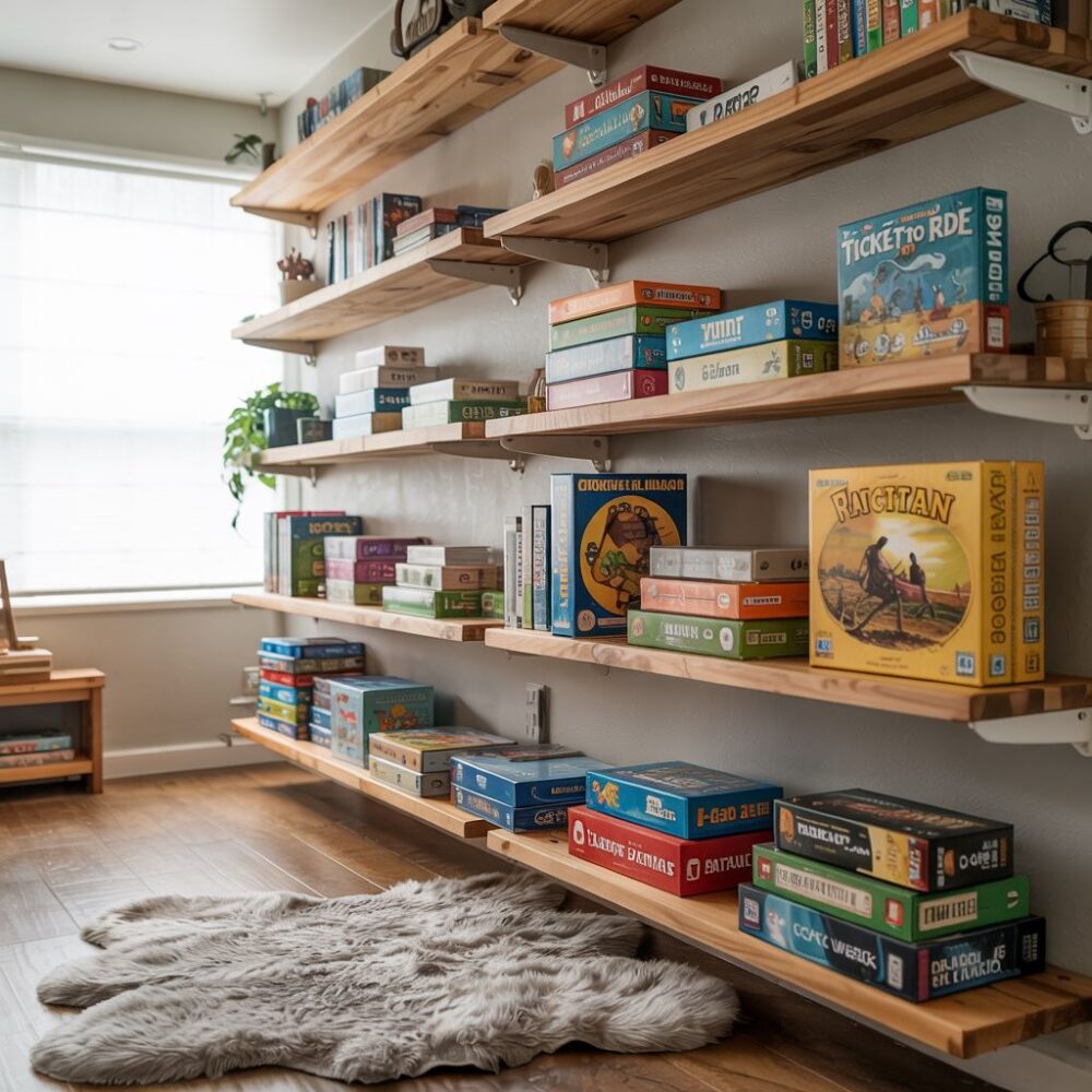 uporządkowane pudełka gier