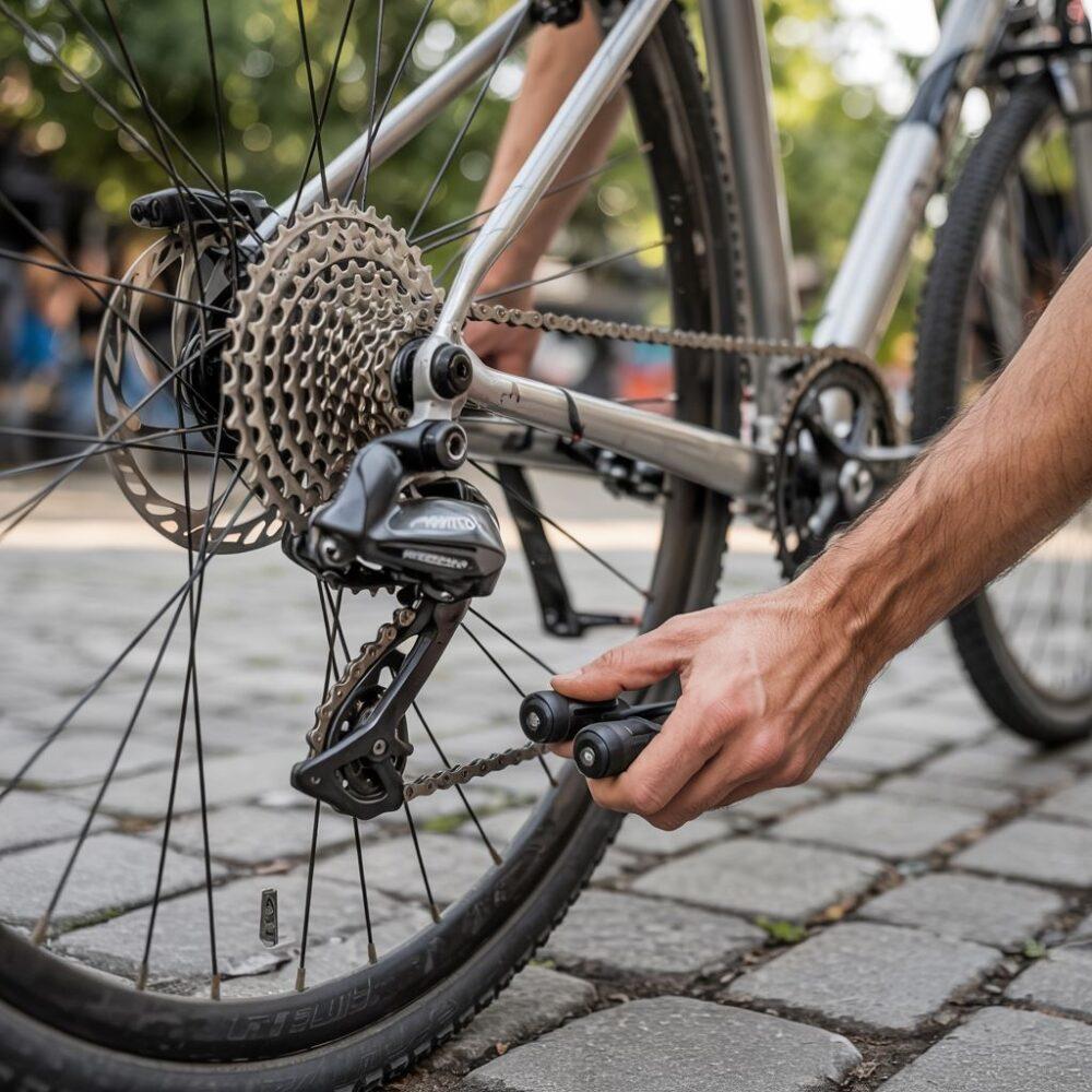 ustawianie tylnej przerzutki